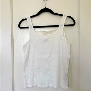 Madewell thick strap tank top white ribbed